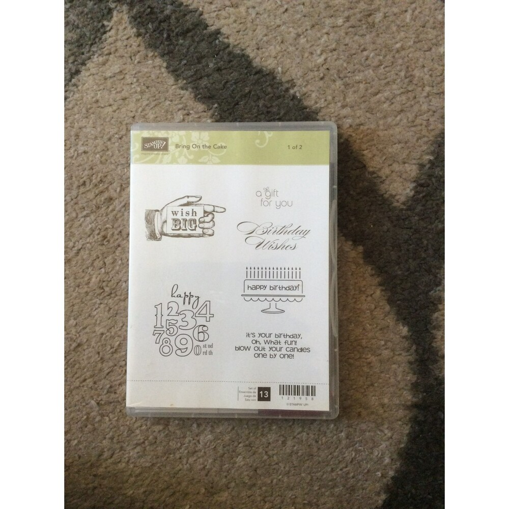INVENTORY REDUCTION SALE. Stampin Up Bring On The Cake Stamp Set 1 only B49